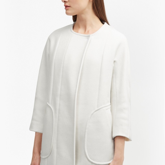 French Connection Daisy White Harbour Coating Wool - Picture 3 of 8